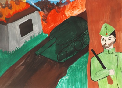 Враги сожгли родную хату - Чернова Варвара, 9 лет.JPG